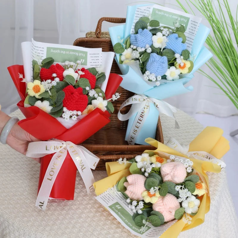 Charming Crochet Sunflower Bouquet