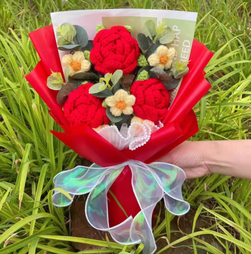 Charming Crochet Sunflower Bouquet