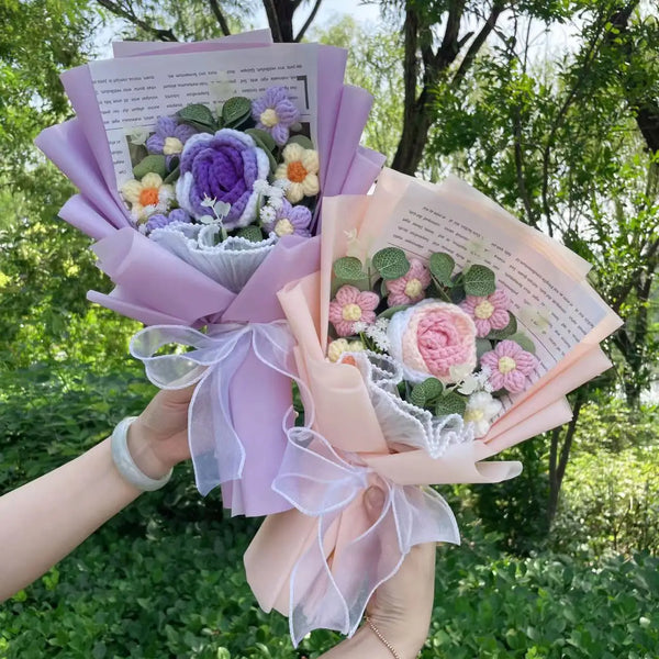 Charming Crochet Sunflower Bouquet
