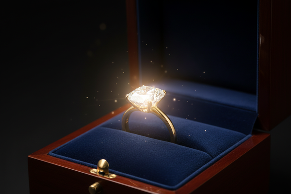 make the diamond ring in a box 